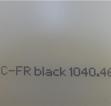 Marking with continuous inkjet alphajet and isopropanol-resistant ink