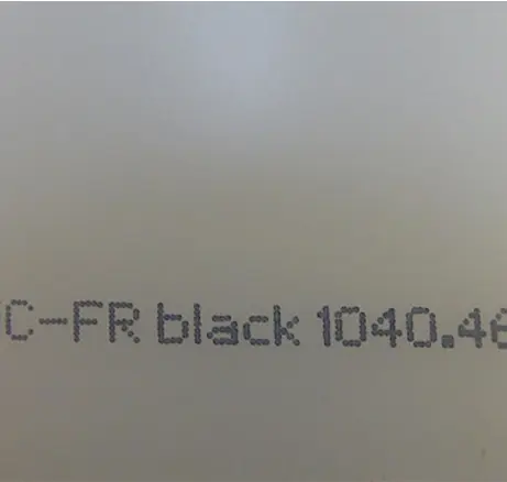 Marking with continuous inkjet alphajet and isopropanol-resistant ink