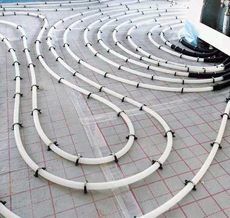 heating pipes marked with continuous inkjet printer alphajet