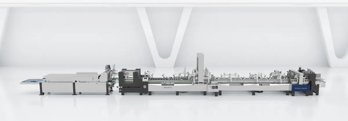 Omega Alius Faltschachtelklebemaschine – Koenig & Bauer Duran Omega Alius Faltschachtelklebemaschine von Koenig & Bauer Duran