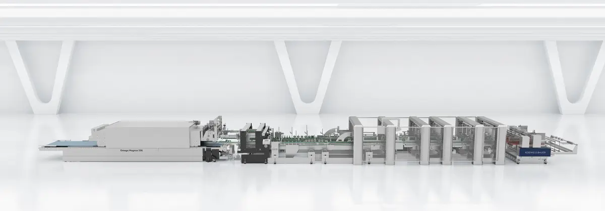 Omega Magnus Folder Gluer for Corrugated Board – Koenig & Bauer Duran