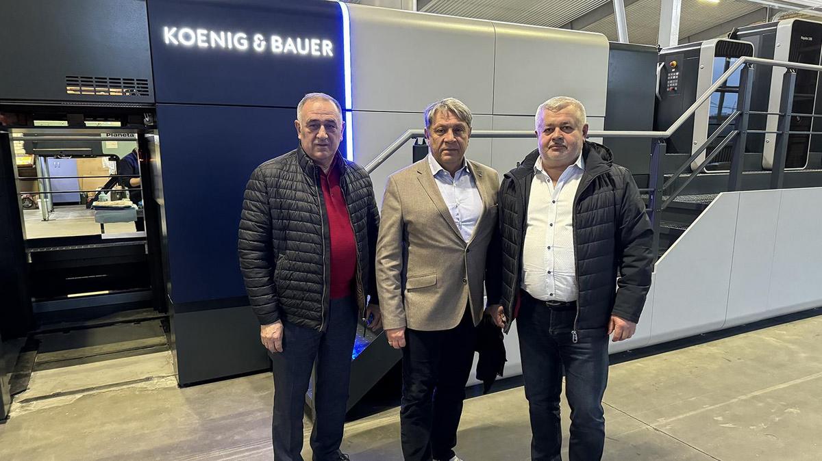 Volodymyr Boitsun, marketing director; Igor Levin, head of the board; and Yuri Smakula, general director