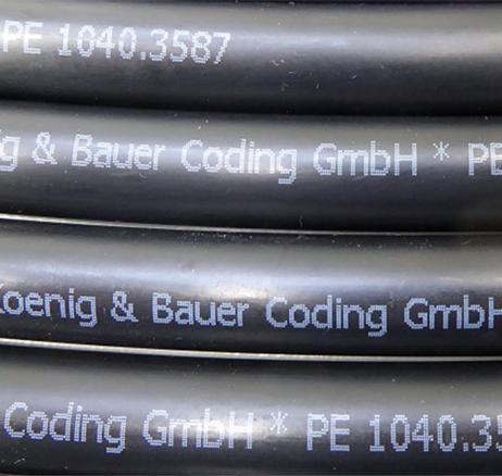tube marked with PEU ink