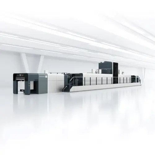 VariJET 106 – Bogendigitaldruckmaschine – Koenig & Bauer Durst Perspektivische Abbildung der VariJET 106 Bogendigitaldruckmaschine von Koenig & Bauer Durst